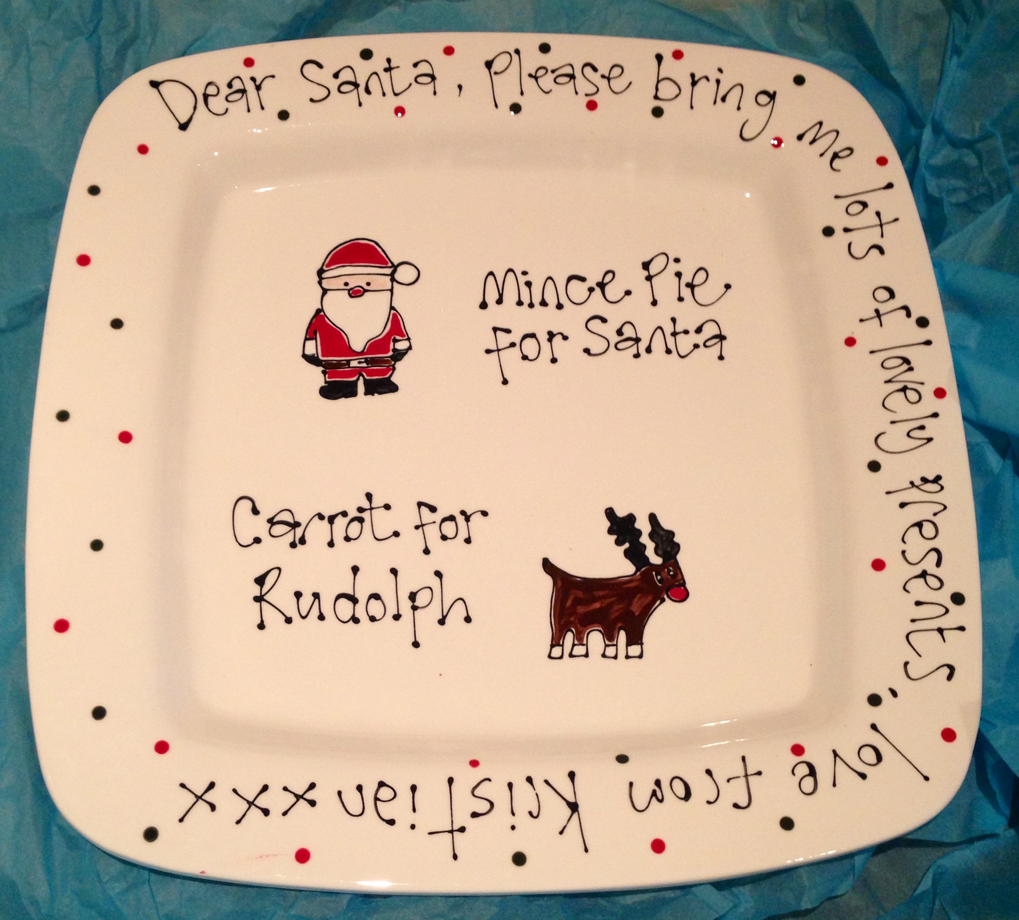 Personalised Christmas plates