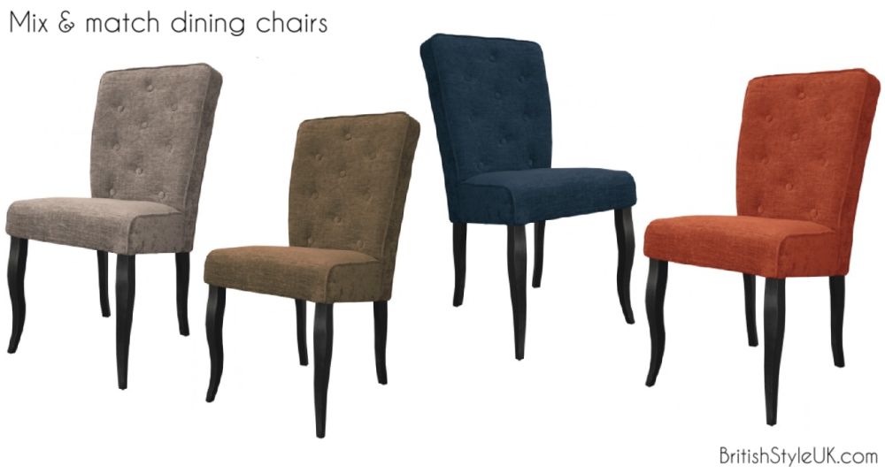 Mix and match dining chairs