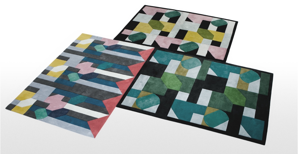 Multicoloured stylish rugs