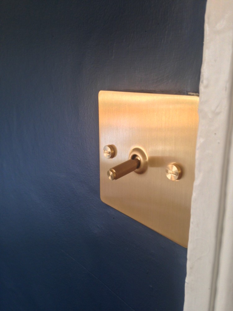 brushed brass toggle switch
