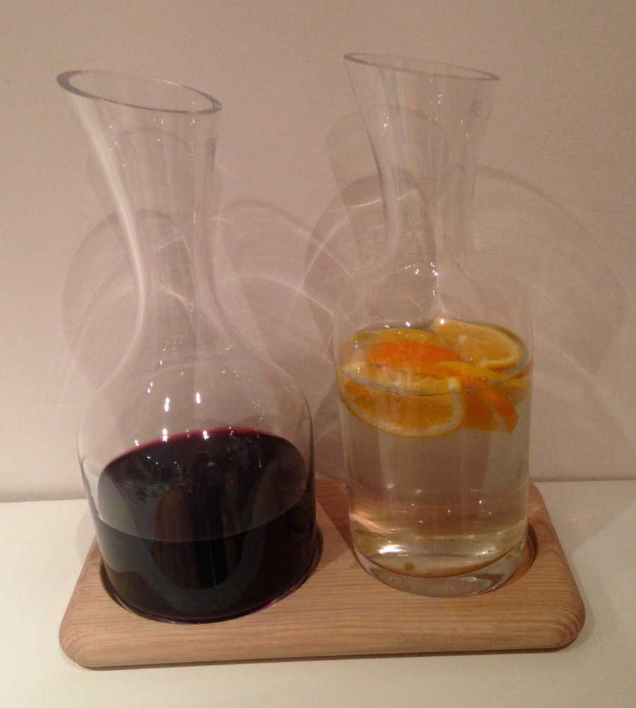 wine and water carafe