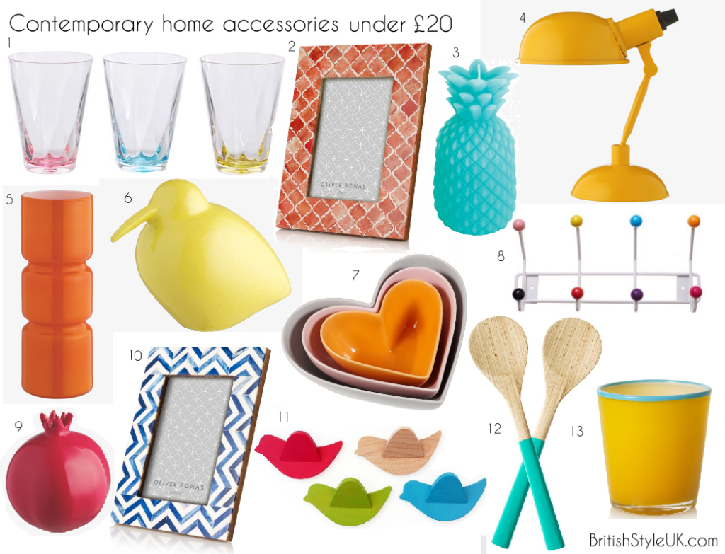 Contemporary home accessories