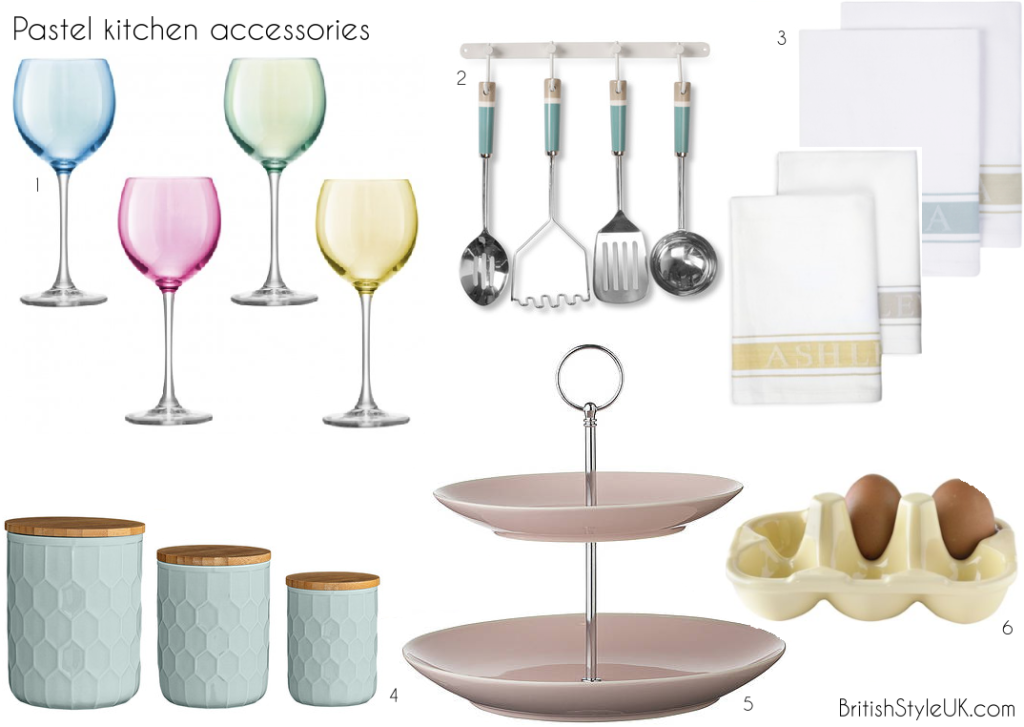Pastel kitchen accessories