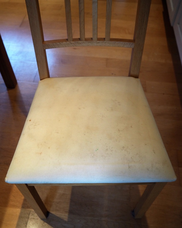 Upholstering a chair - before