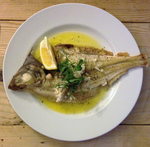 Grilled plaice with nut brown butter