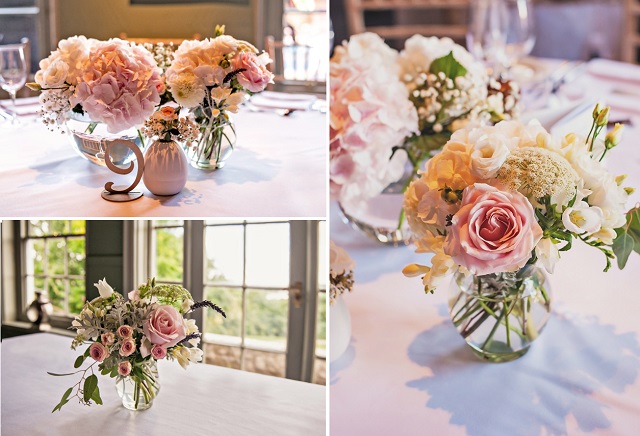 blush pink and white wedding flowers