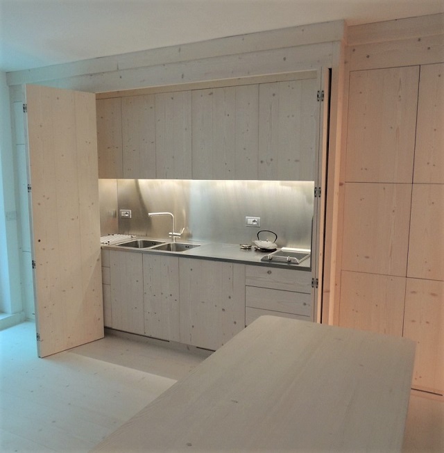hidden panelled kitchen