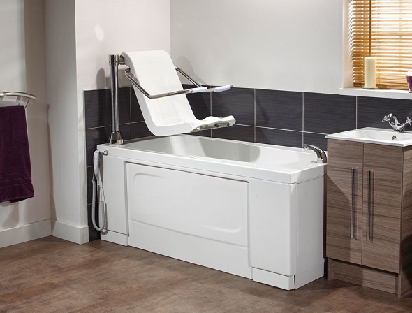 Bath with seat