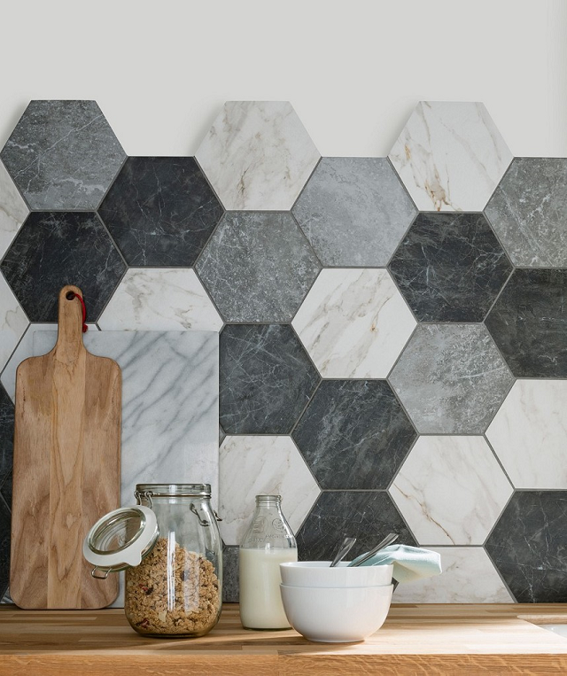 Bistro™ hexagonal tiles from Topps Tiles