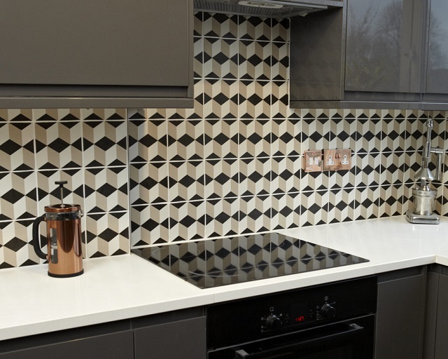 Geometric kitchen Tile ideas