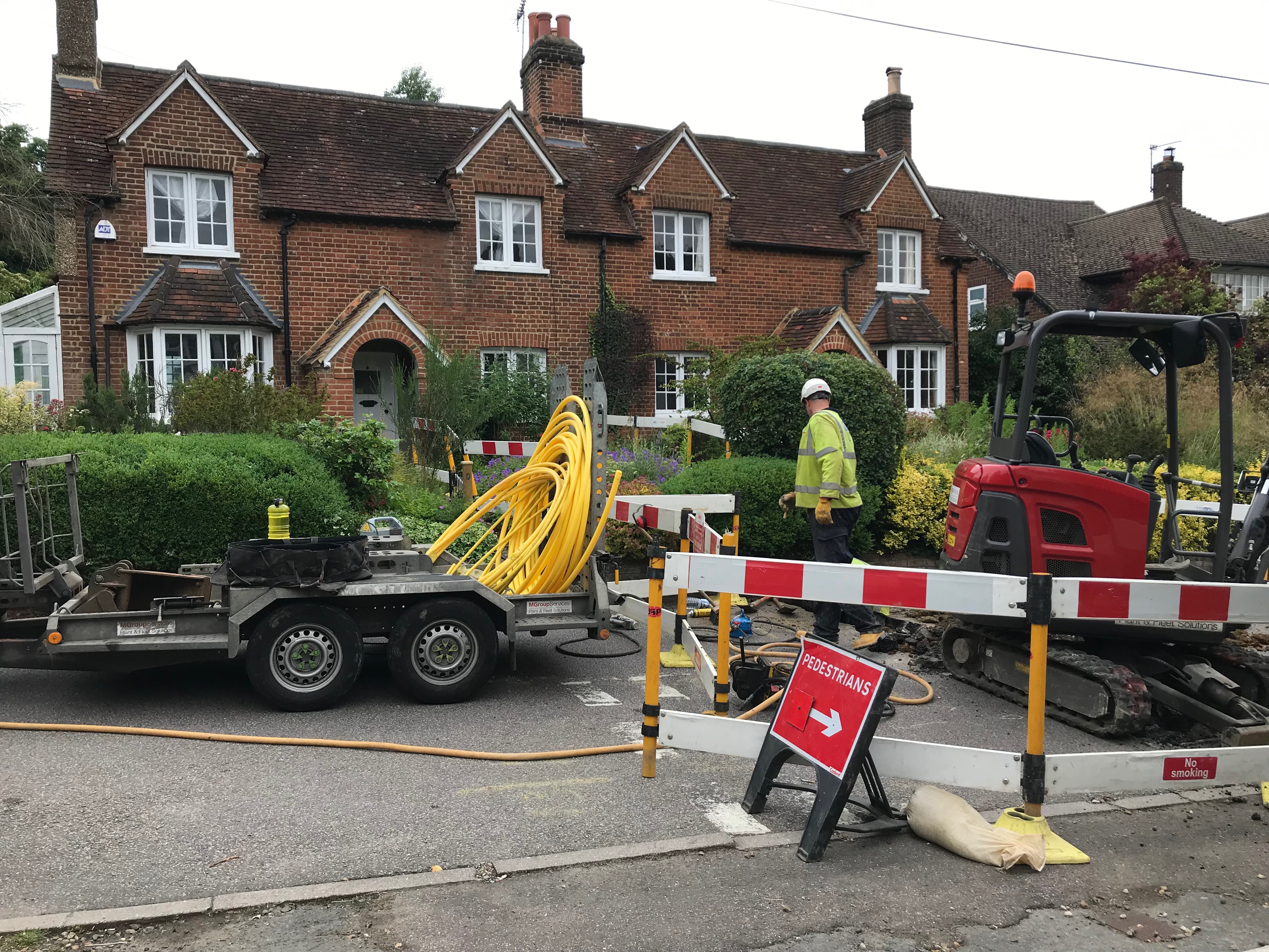 Installing a new gas main line