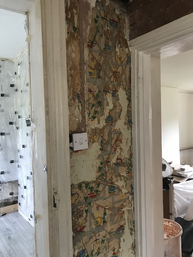 Stripping back the kitchen walls