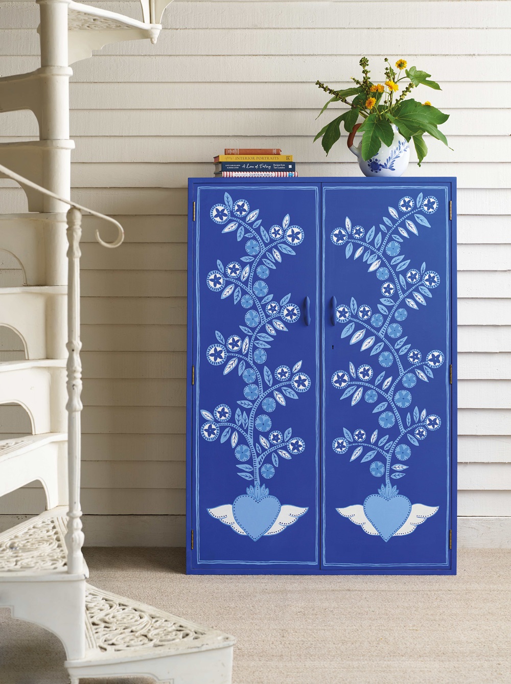 Frida Blue Mexican Design Inspired Cupboard By Dingley Dell