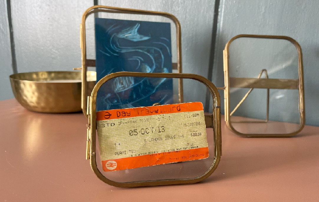 framed london underground ticket